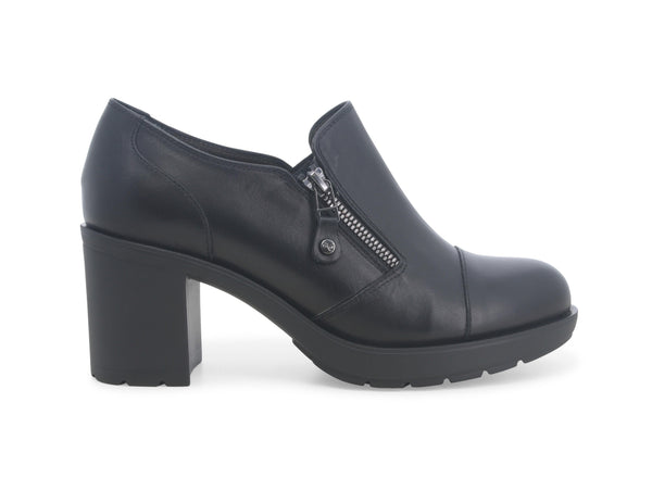 Melluso Scarpe Accollate Invernali con Zip Tomaia Pelle Nera R45210BK-233840